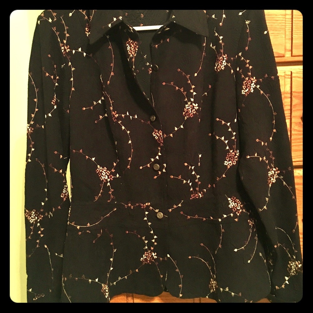 Suede Peplum Blazer